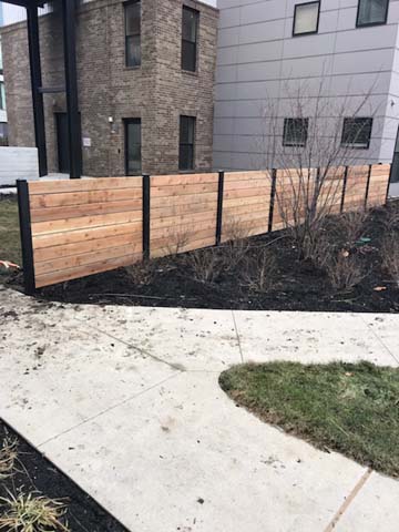 Wood Horizontial Fence With